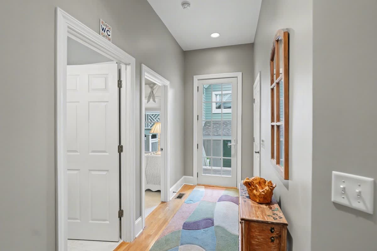 Front Door, Hallway to Guest Bedroom and Hallway Bathroom