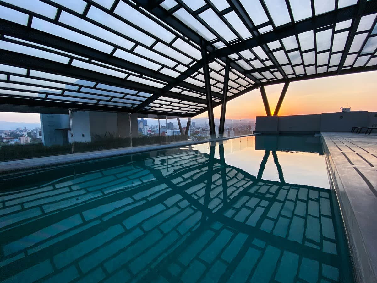Outdoor swimming pool at the 11th floor
