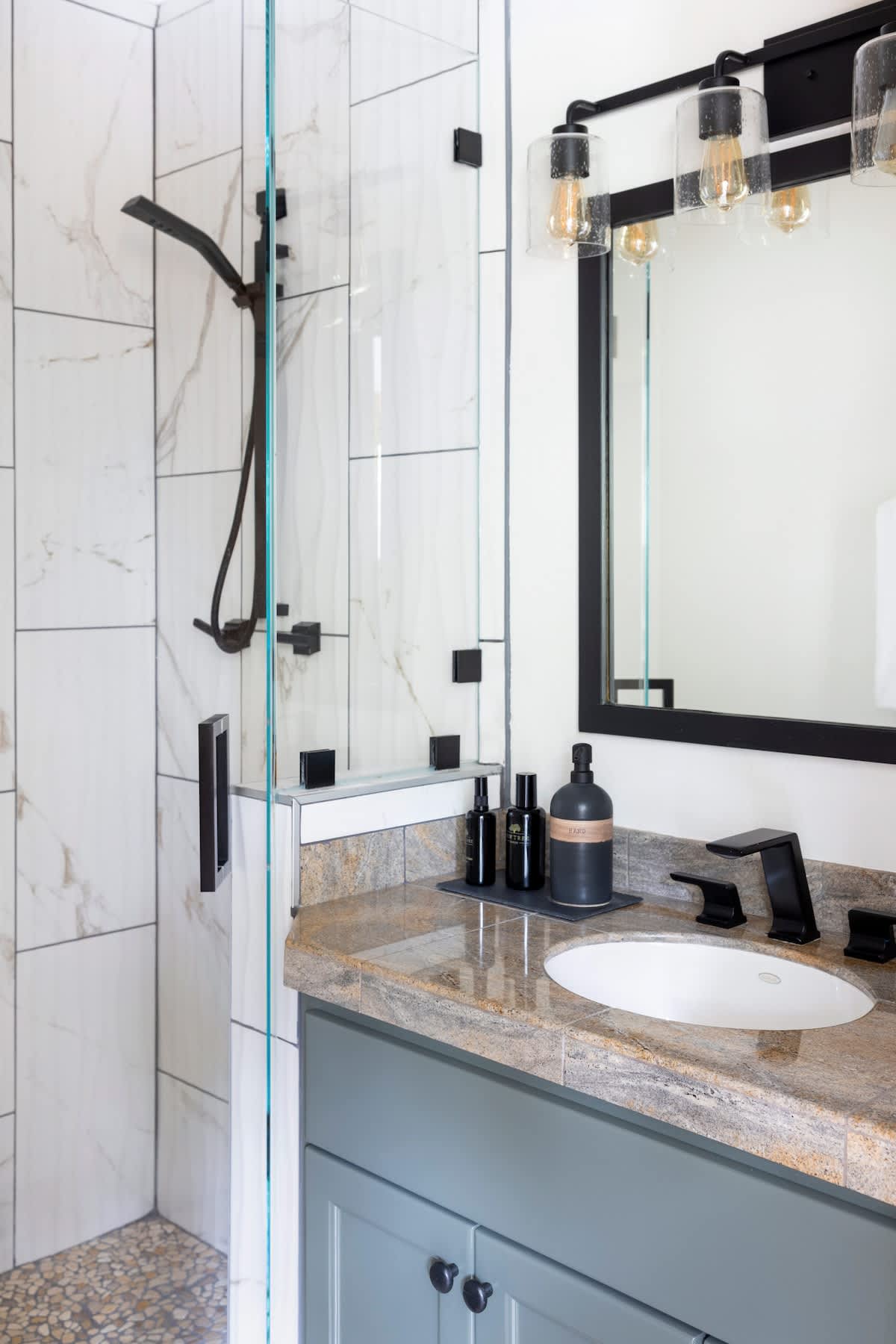 Bathroom #3. Each bathroom is stocked with high-end bath and body products made with plants from the property.