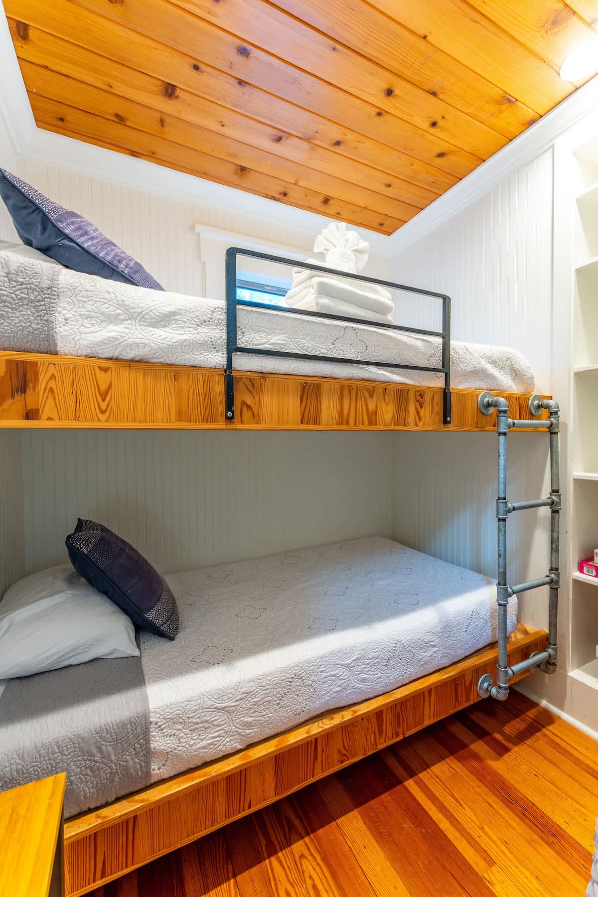 Bunk room with twin over twin.