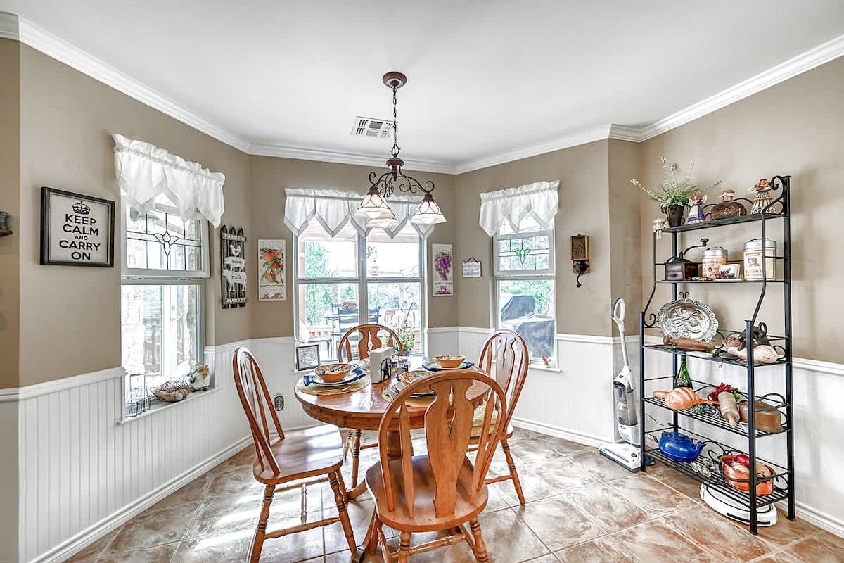 Seating for four and stunning views of the surrounding area.