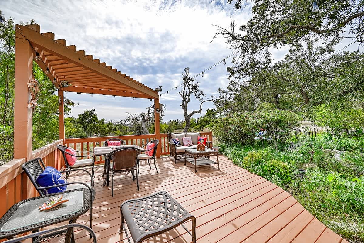 Serene and scenic patio space for peaceful retreat.