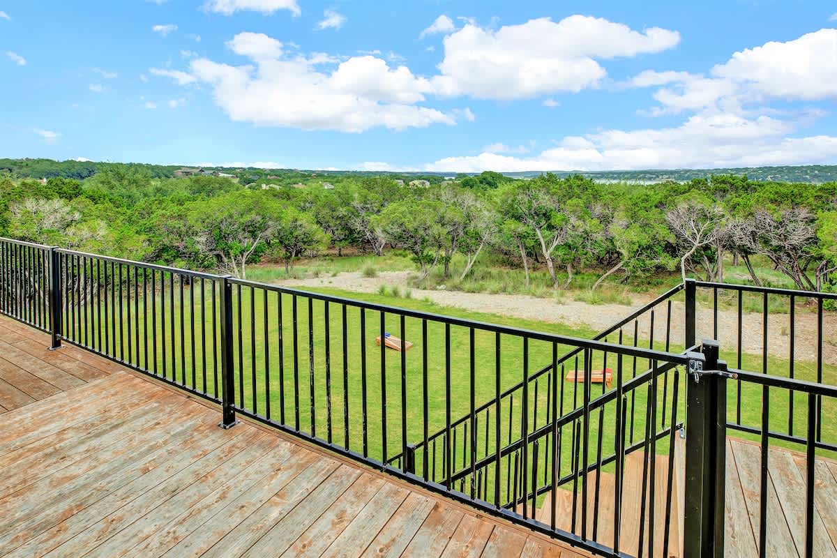 View from the deck overlooking the yard.