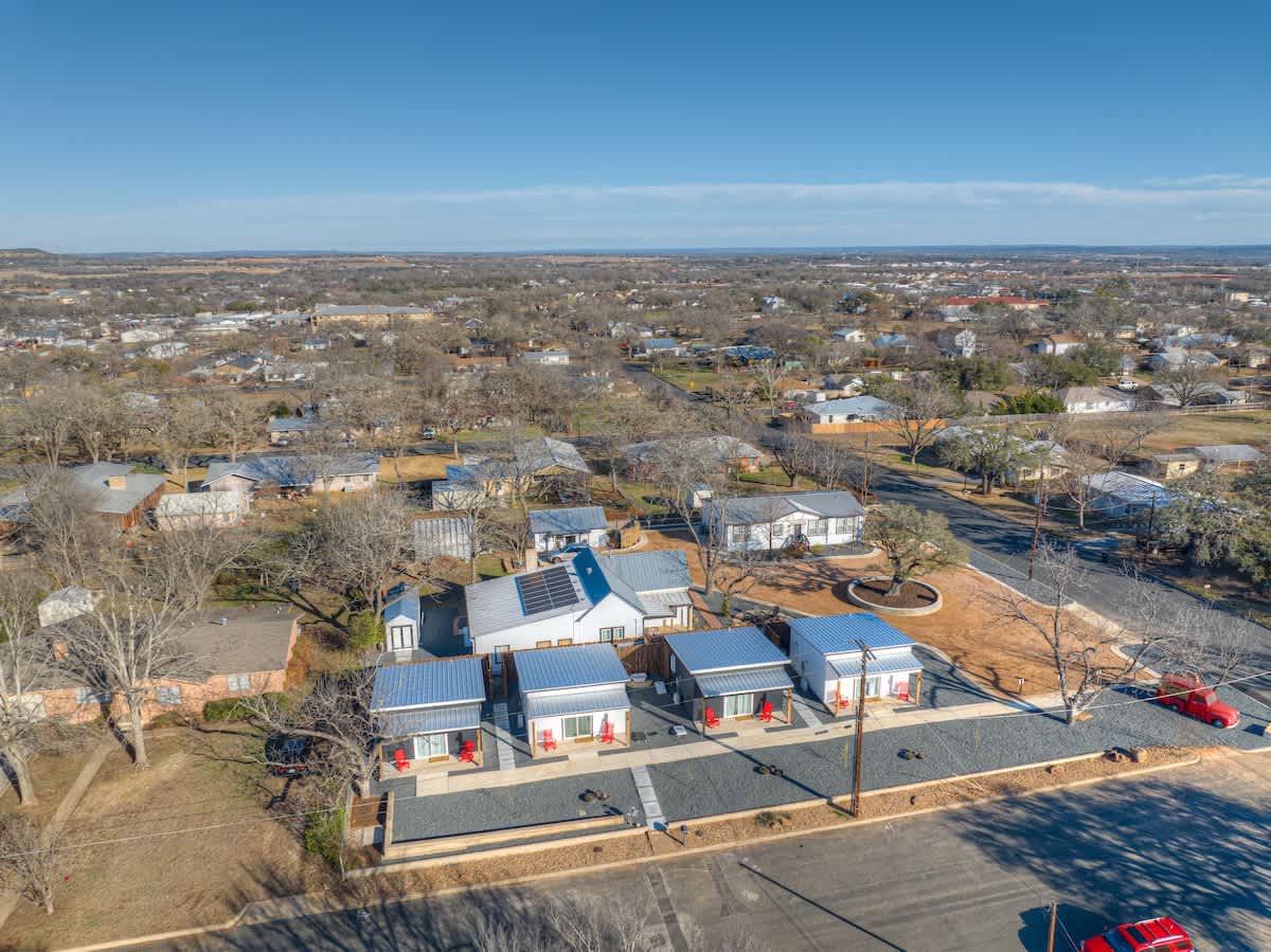 Aerial view of Poplar Place