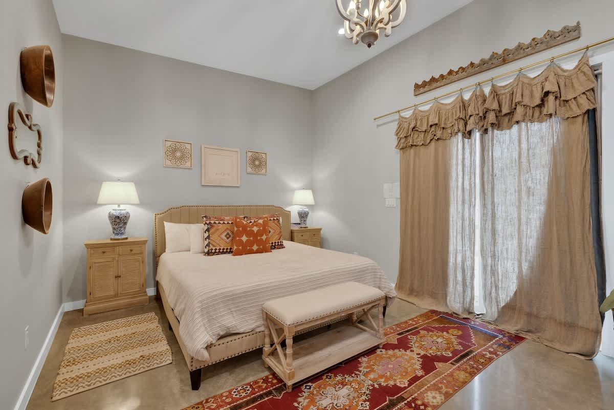 Beautiful bedroom space.