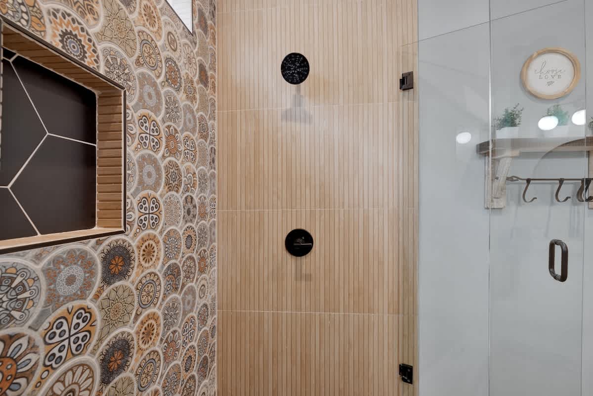 Beautiful walk in shower.