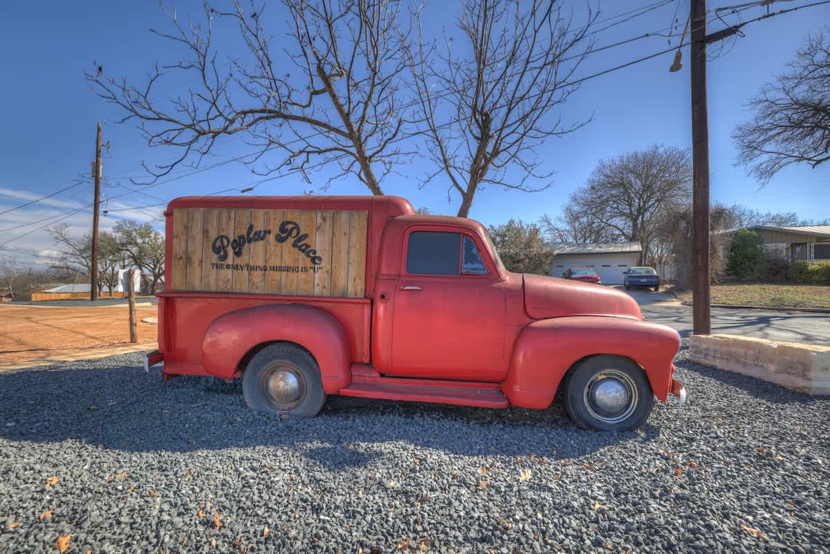 Fun antique truck on property.