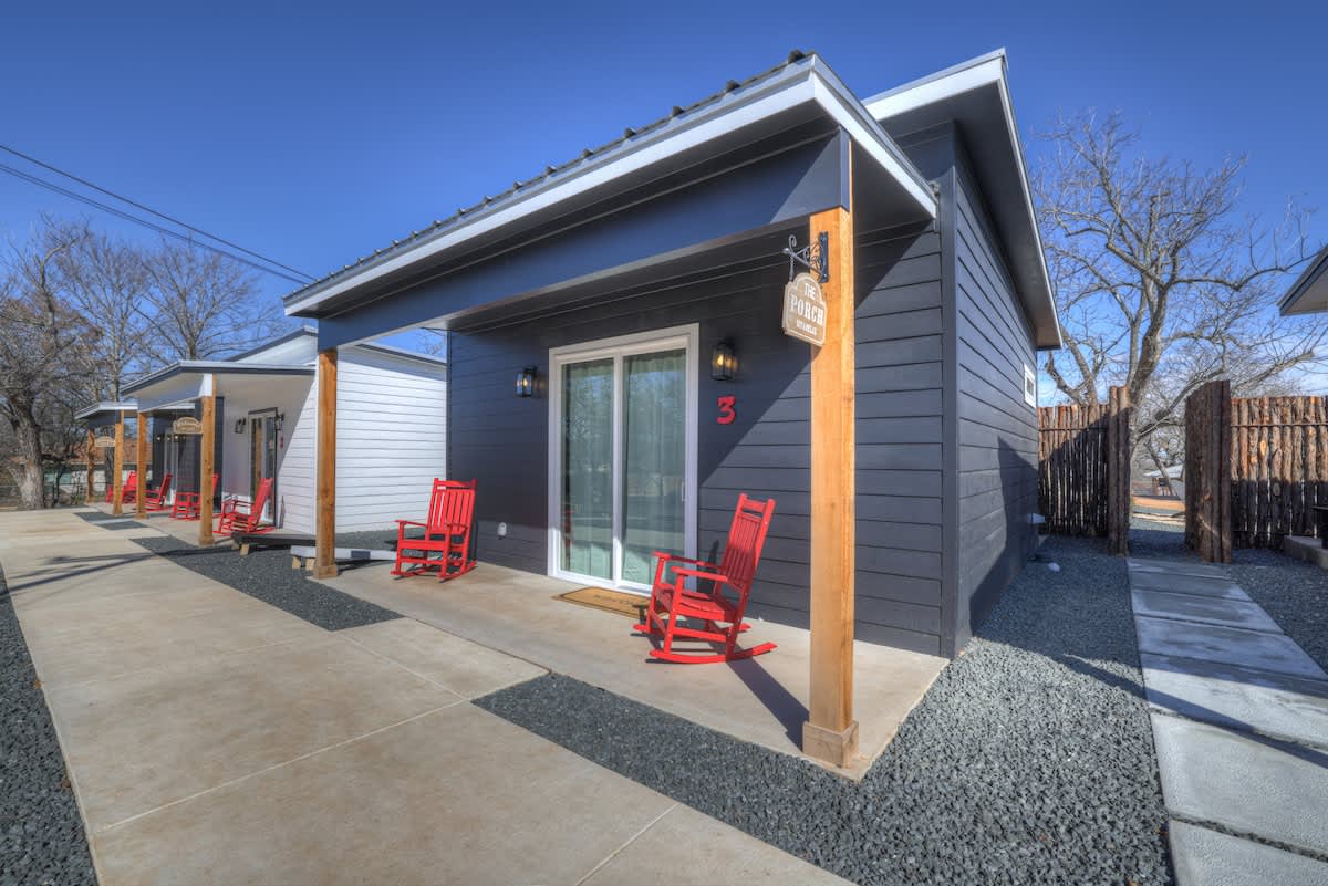 Enjoy a morning cup of coffee on the front porch while watching the sunrise.