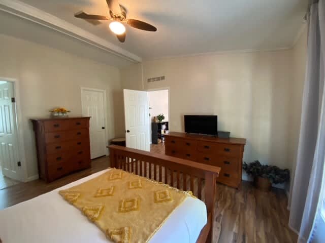 Main house - Master bedroom with walk in closet and ensuite