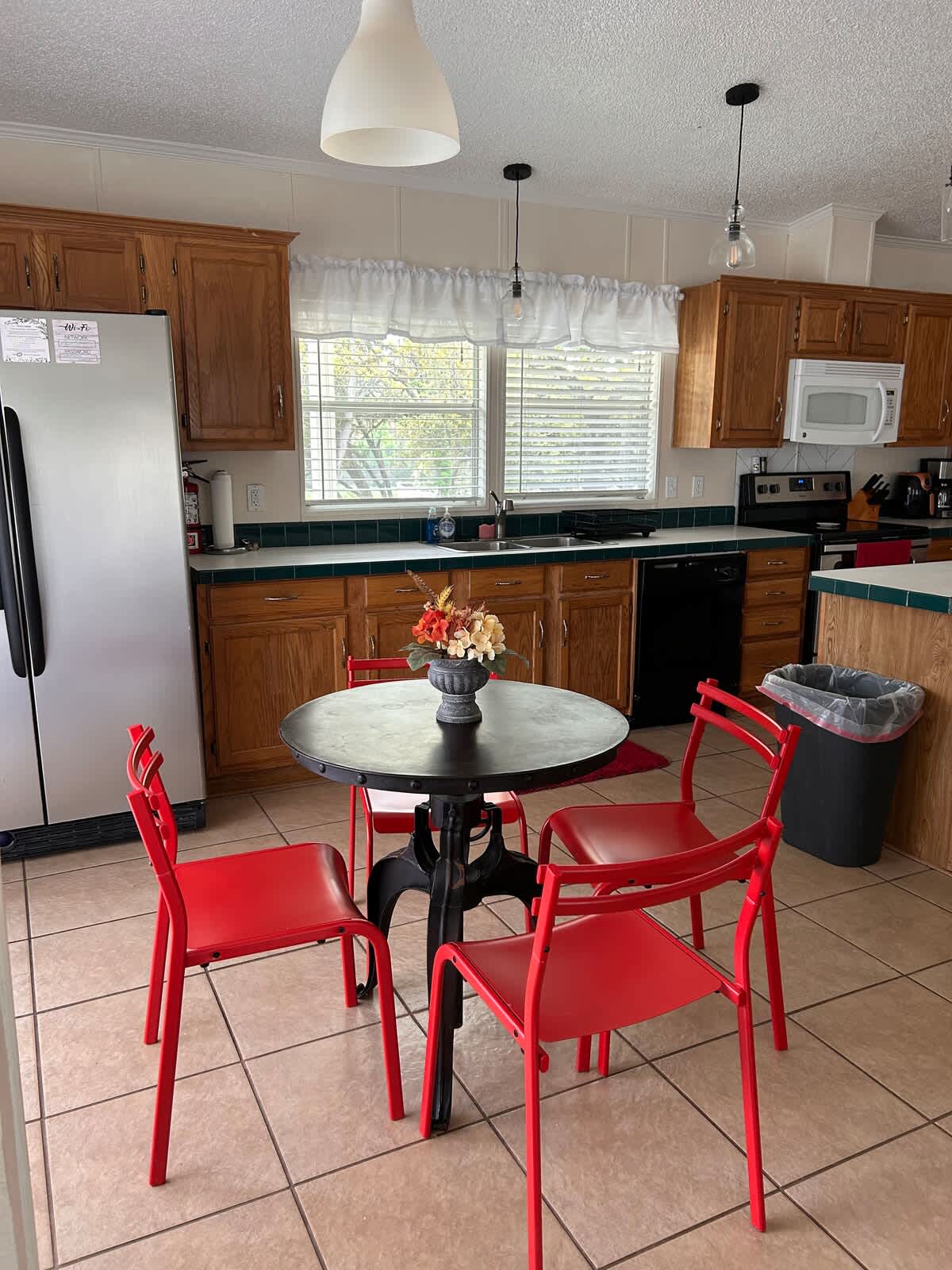 Main house eating are in the kitchen