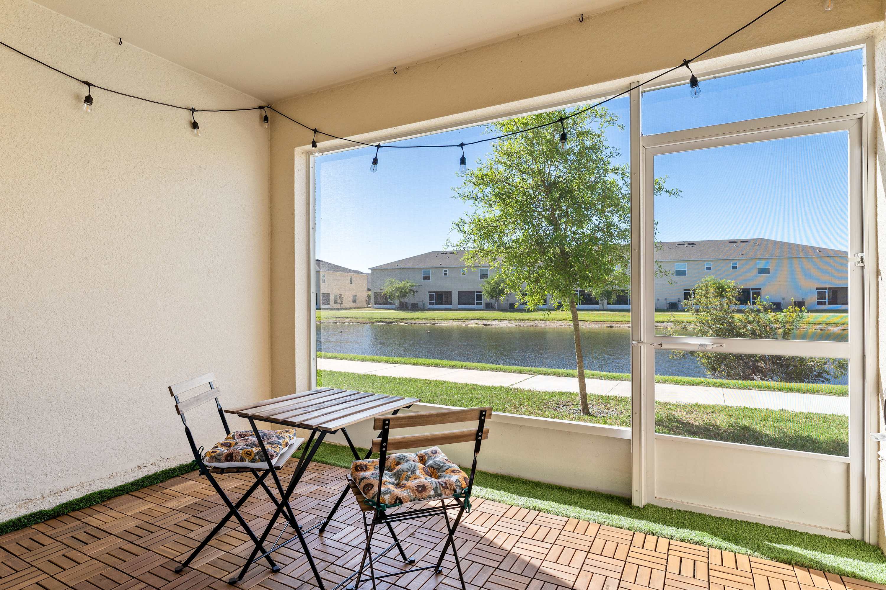 Enjoy the tranquility on the screened in patio