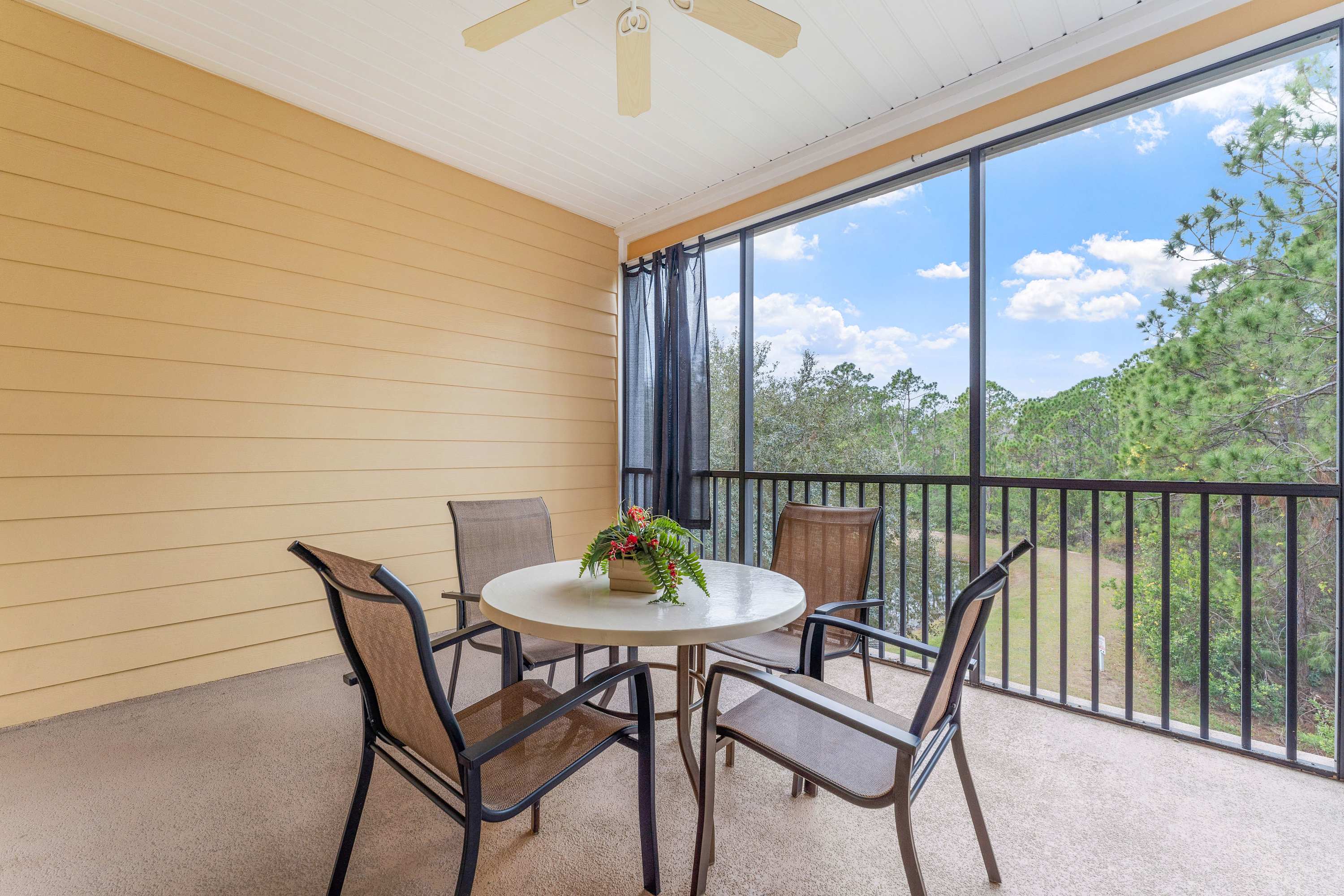 Unwind with a good book or savor a drink in the serene privacy of the balcony