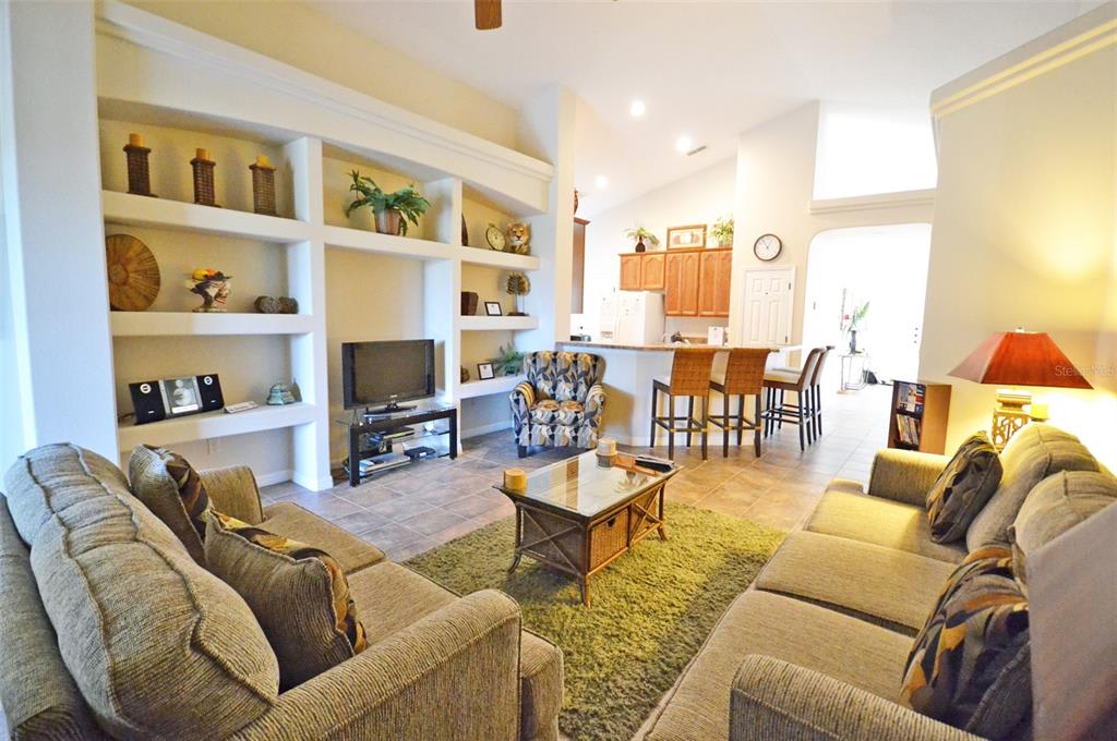 Living room with full size sofa bed