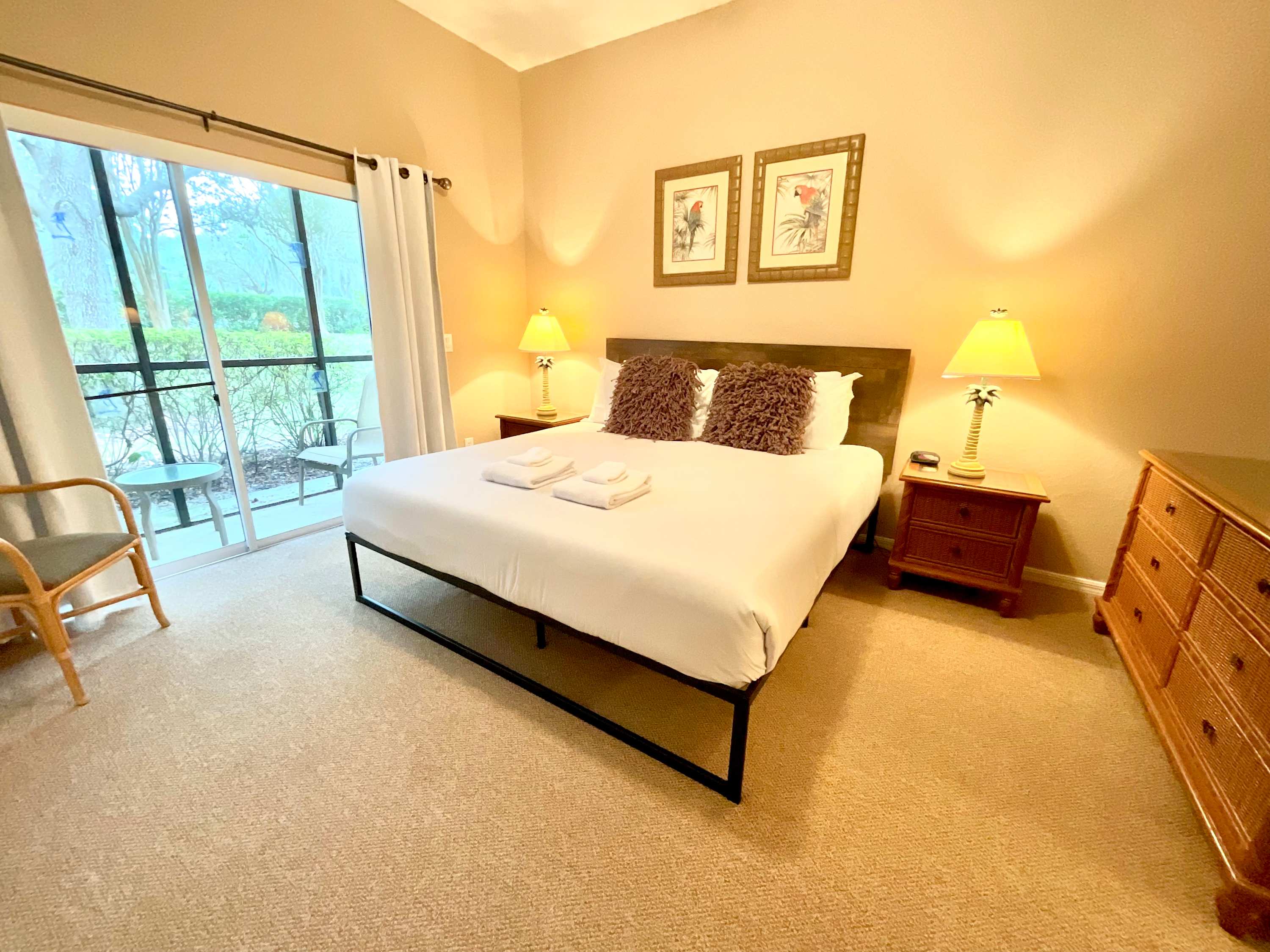 Bedroom 1 with King bed and TV