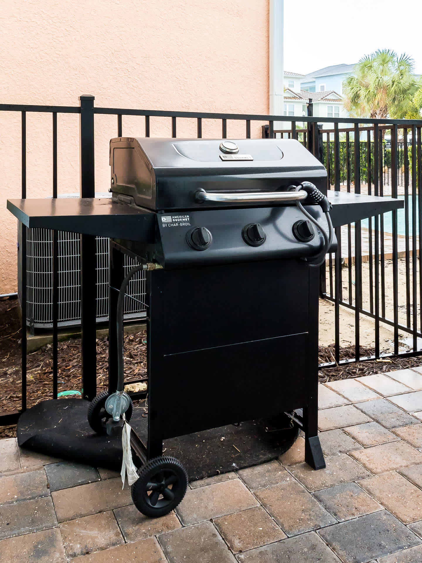 Outdoor gas BBQ grill