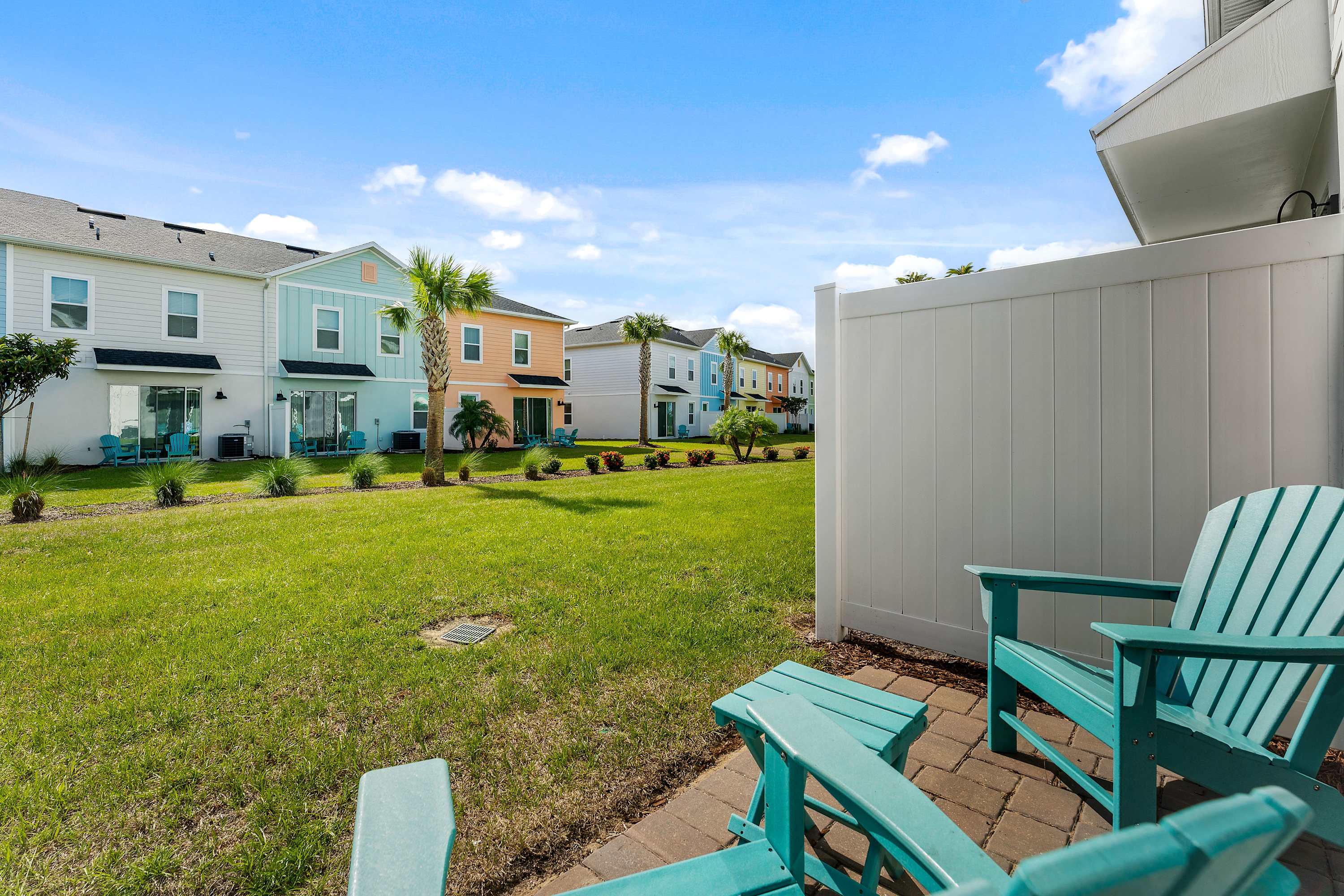 Soak up the sun on the back patio