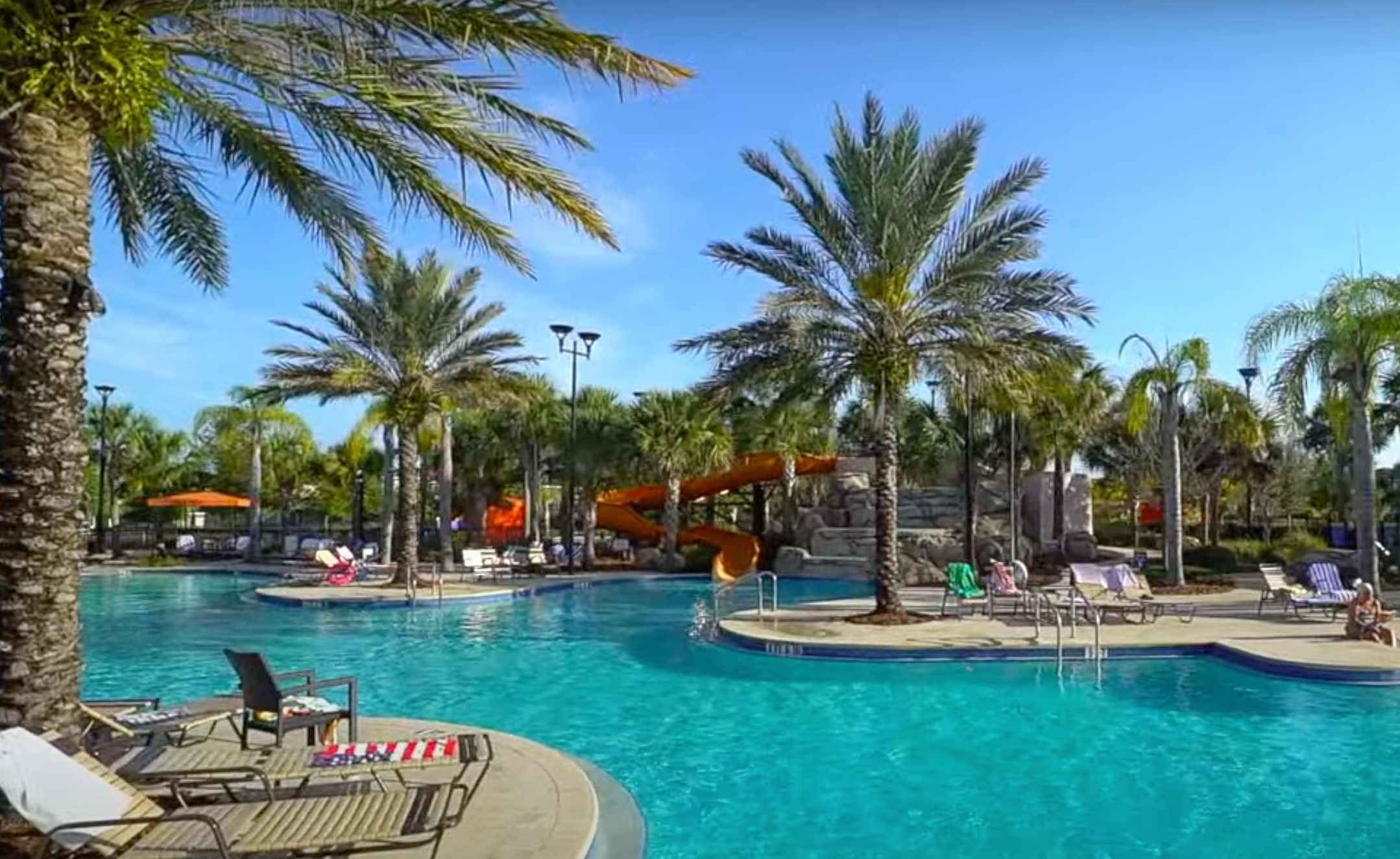 Solterra pool with water slide