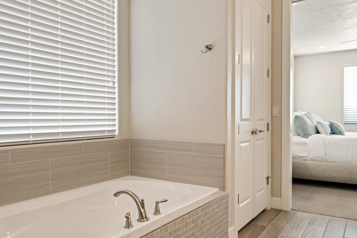 Master bathroom with garden tub