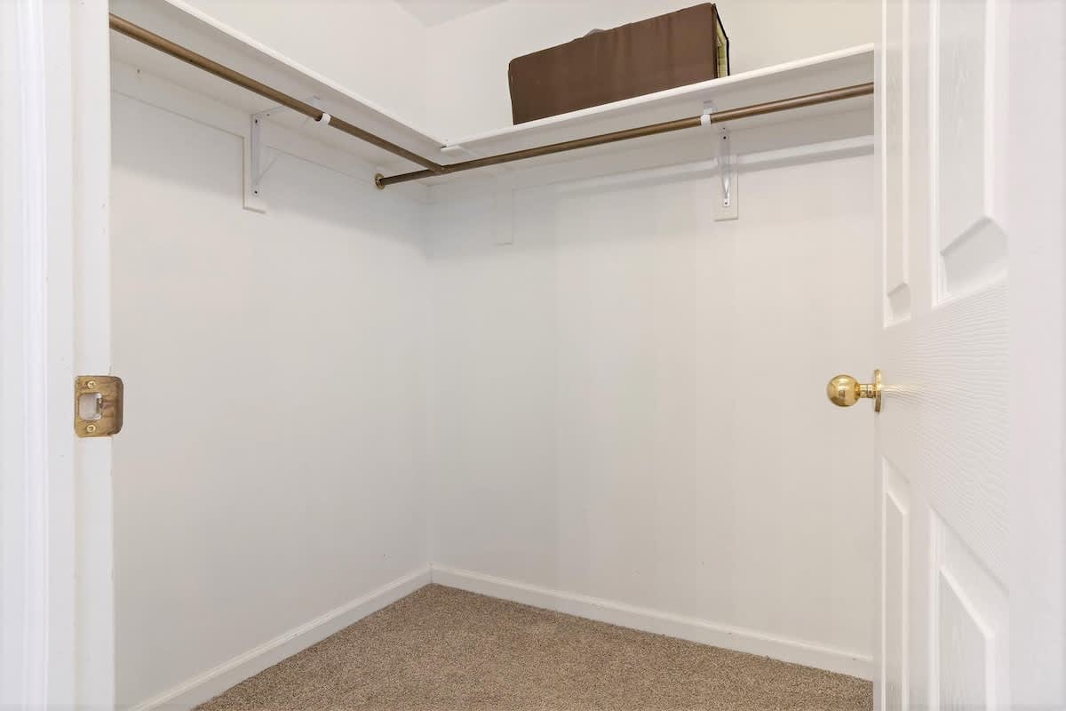 Walk-in closet in master bathroom for your belongings