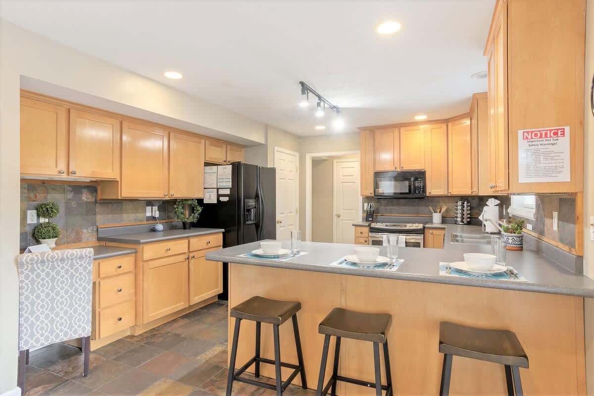 Prepare and enjoy meals together in a wonderful kitchen space