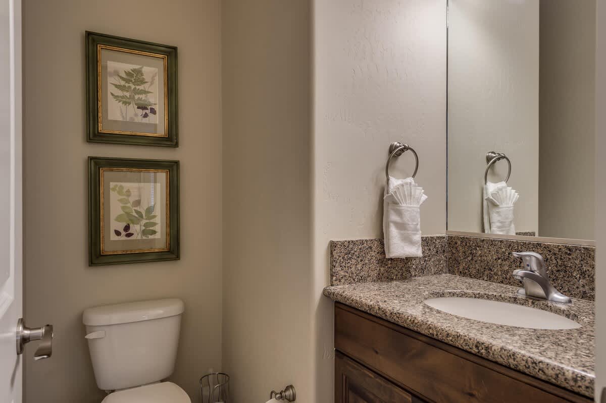 Main level half bathroom