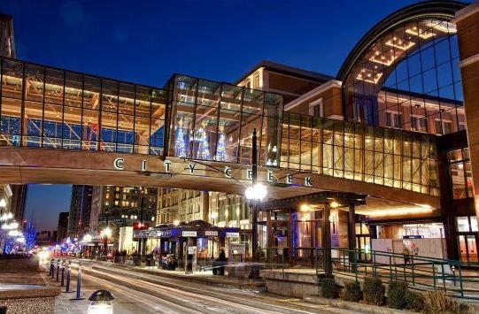 Shopping at City Creek Mall downtown Salt Lake