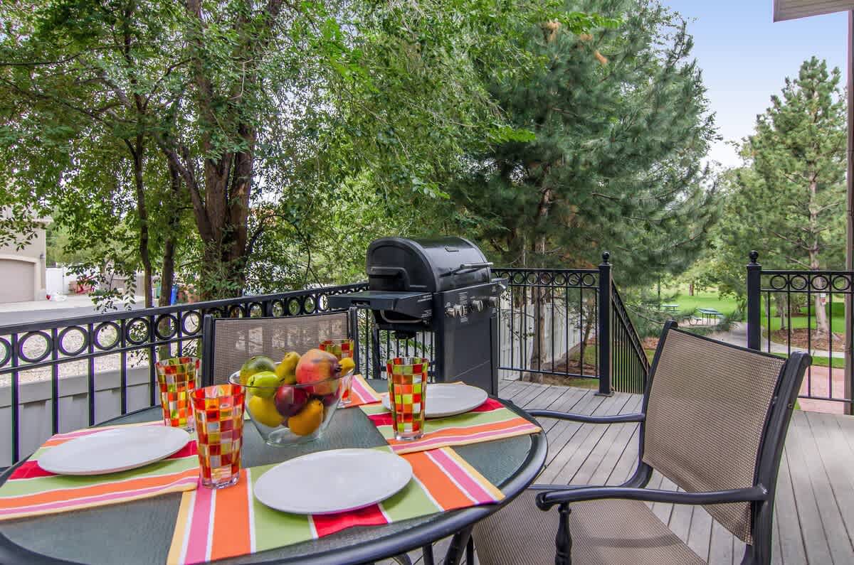 Relax on your own private deck for barbecues and hot tub fun