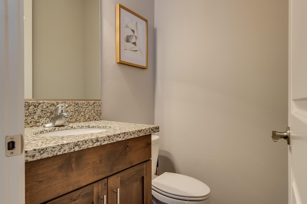 Half bathroom on the main level