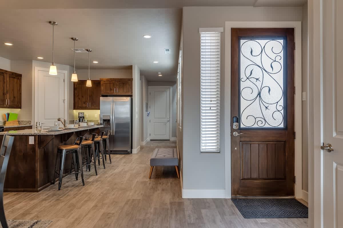 Front entry with open concept layout