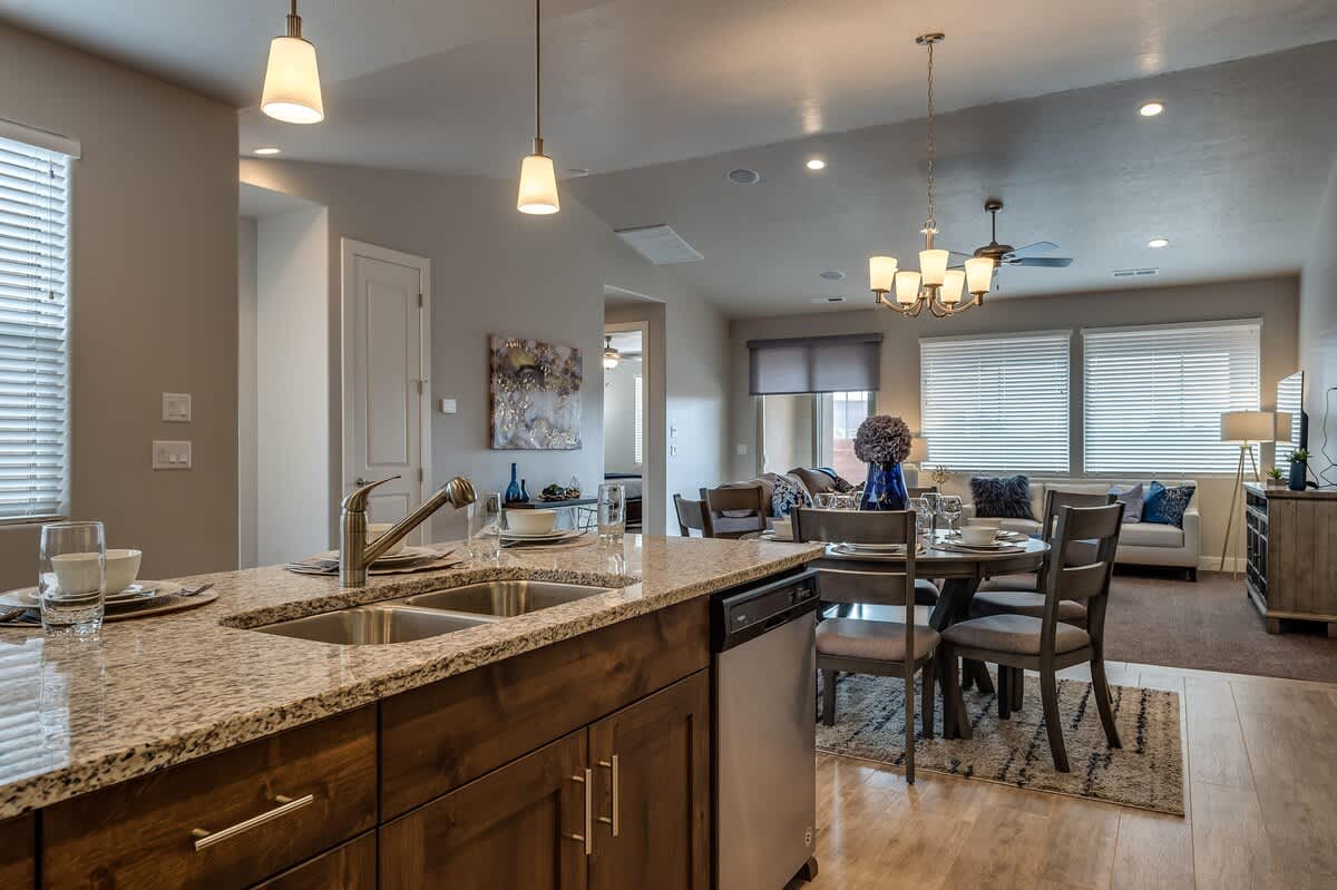 Kitchen open to dining area and living room