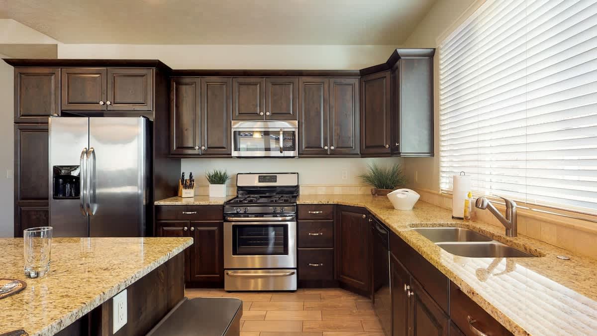 Deluxe stainless steel appliances and plenty of space to cook