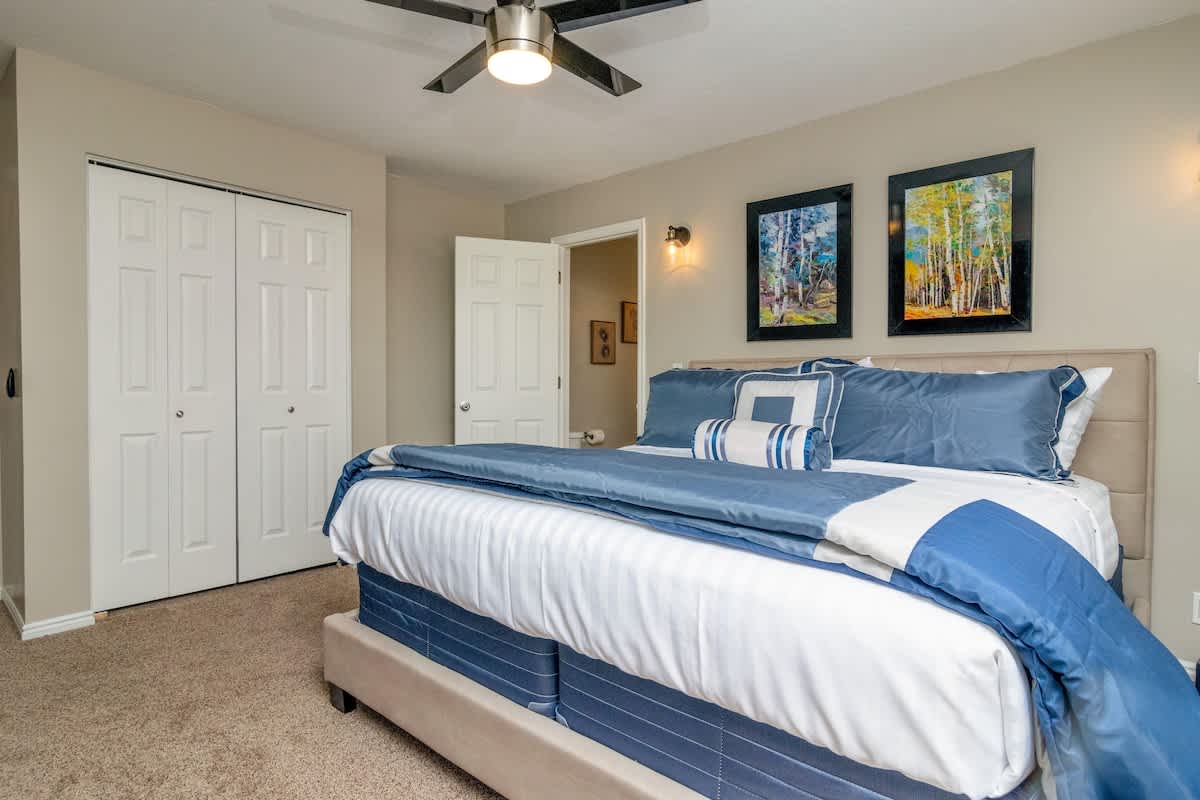 Master bedroom with king bed