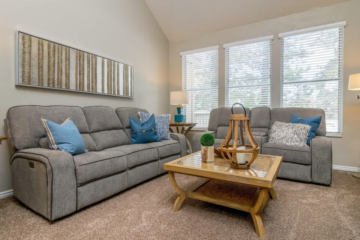 Family room with comfortable sofa seating