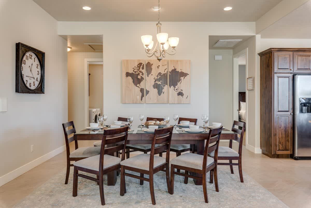 Comfortable dining seating for 8