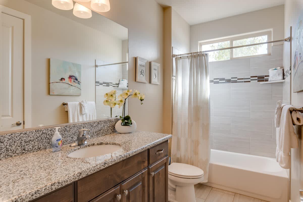 Adjacent to bedroom 2 and the bunk bedroom