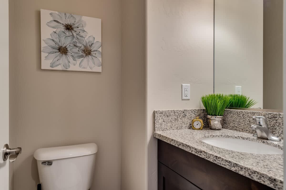  Half bathroom off the kitchen