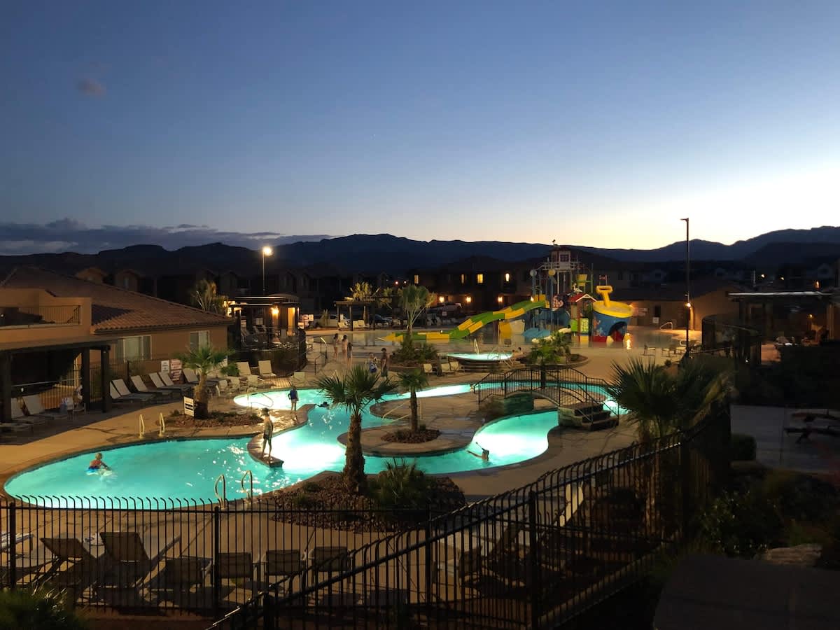 Enjoy evenings at the water park slides and lazy river