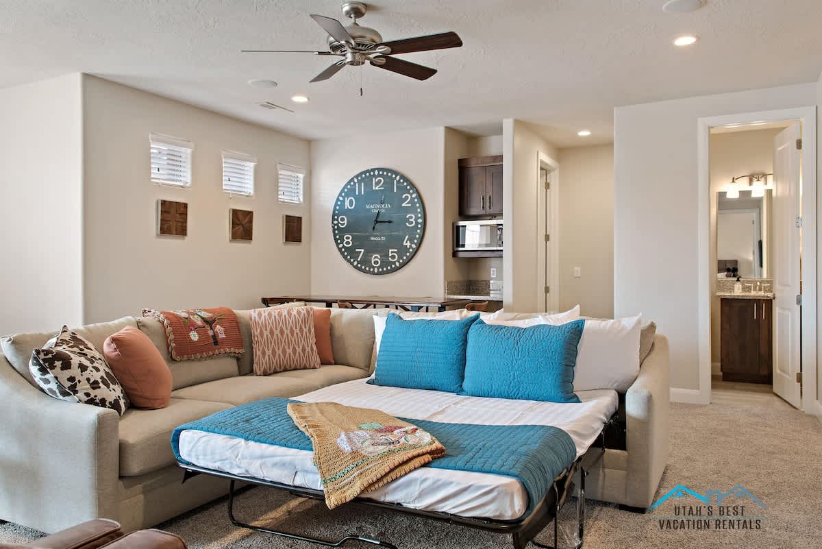  Queen sofa sleeper in the upstairs living room