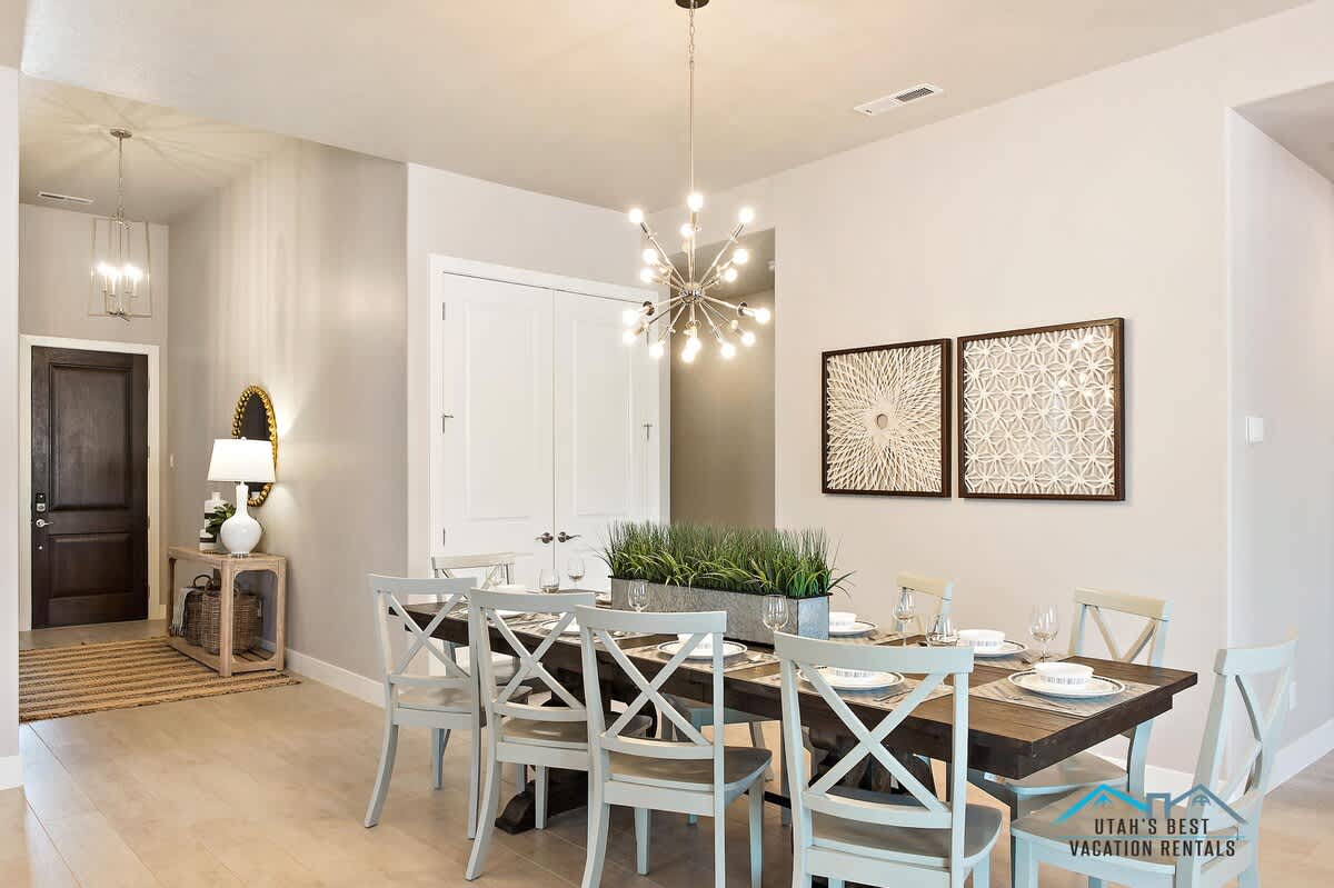 Large dining table seats 10