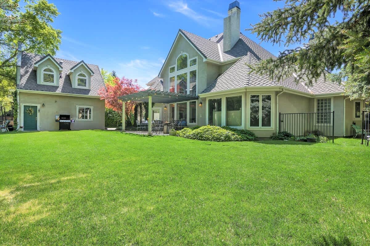 Manicured grounds in a picturesque park setting