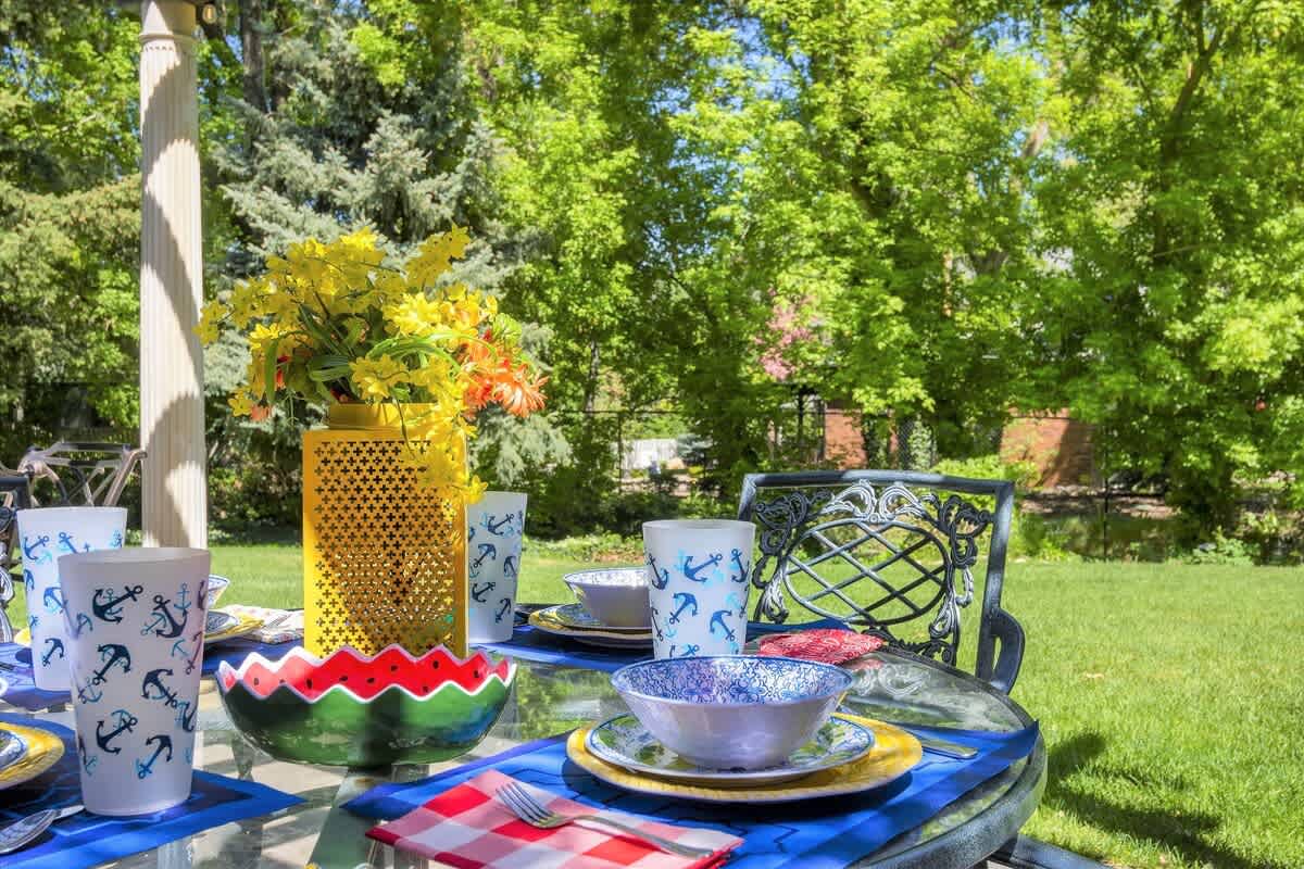 Summer picnics and barbecues are a must on the patio