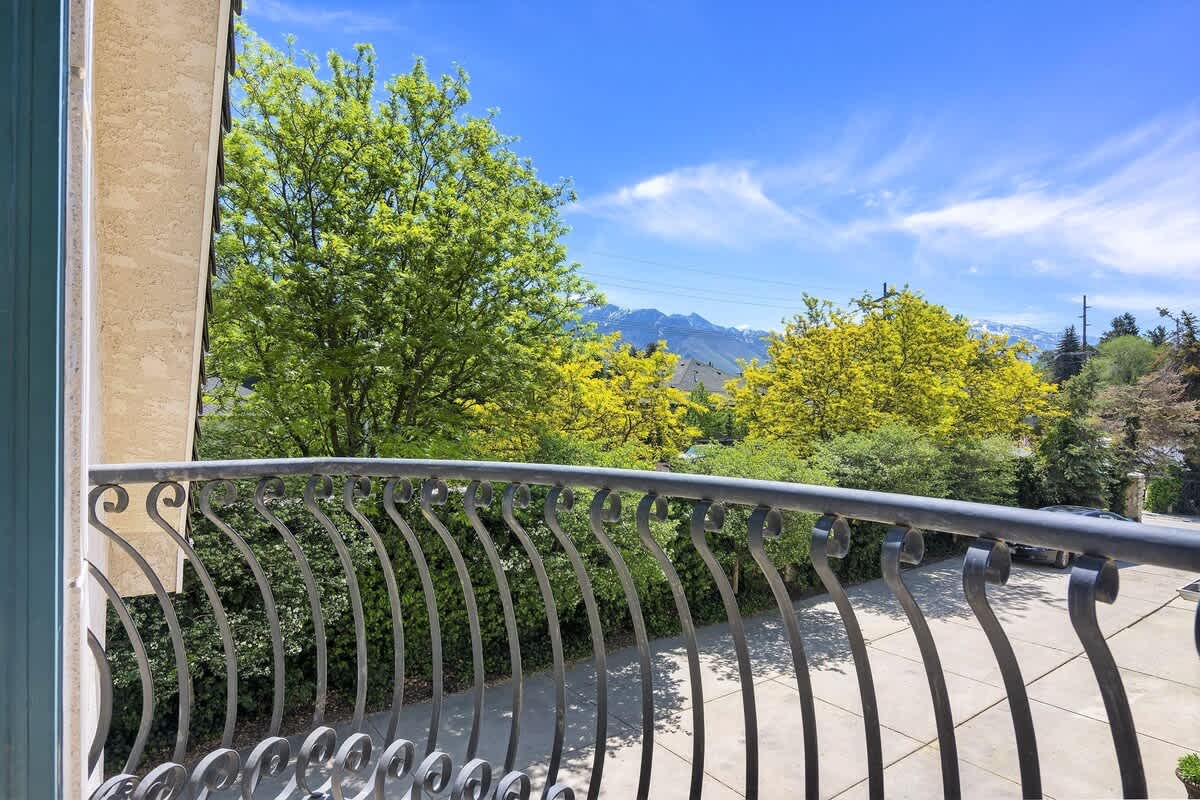 Private balcony in guest house studio with great view