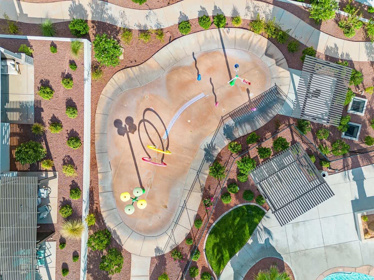 Birds eye of splash pad