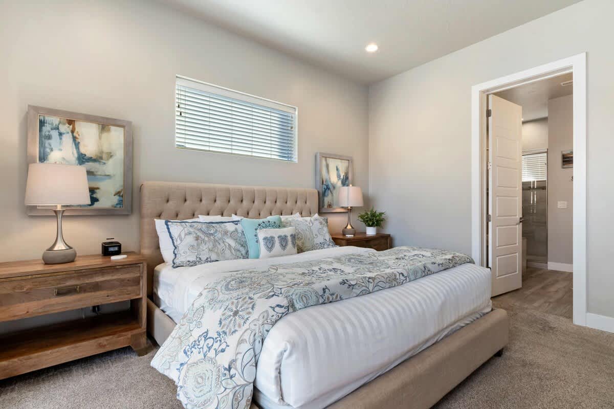 Master Bedroom on main level with private pool access