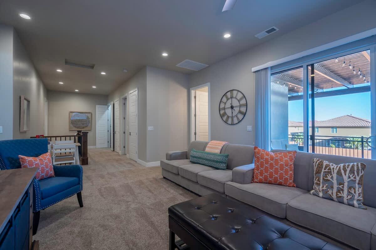 Family room with large sectional sleeper