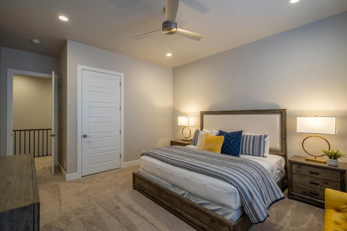 Bedroom 2 upstairs with king bed