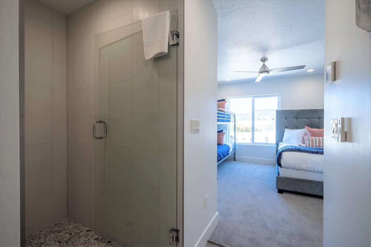 Bedroom 3 with queen bed and bunk