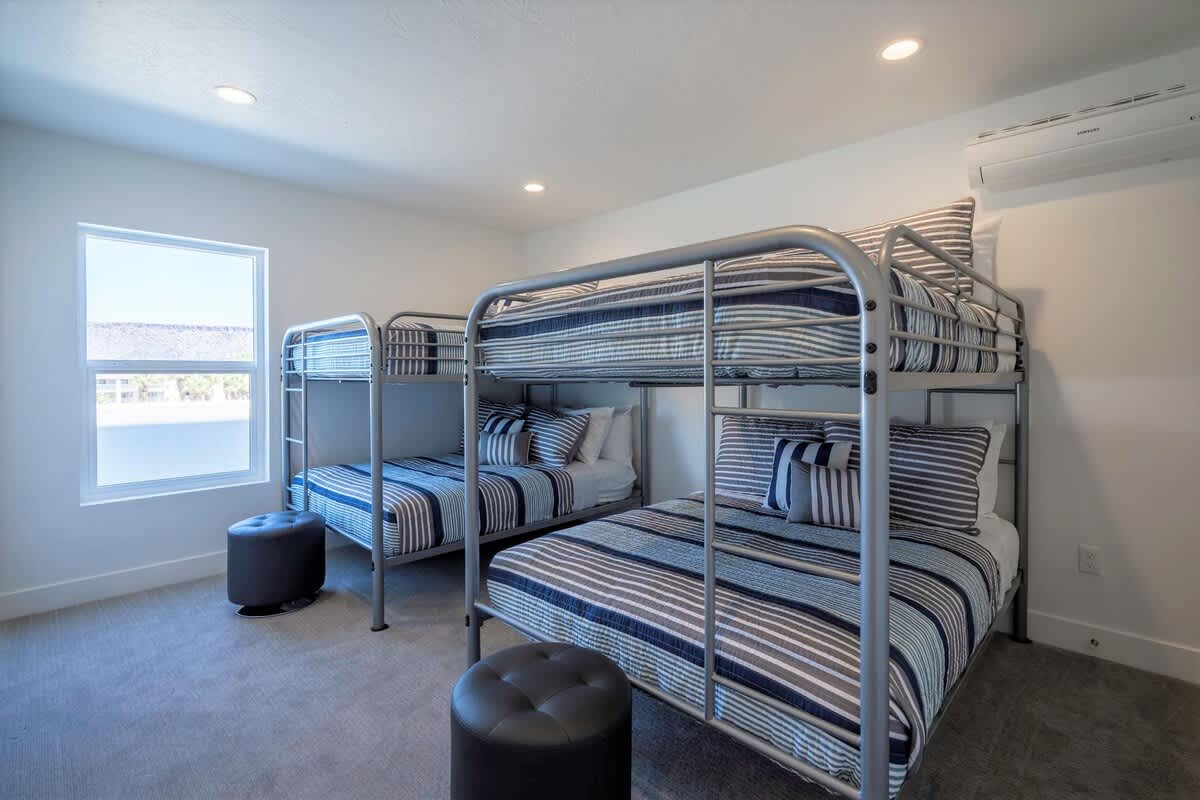 Bedroom 4 on 3rd floor with 2 full size bunks sleep 8