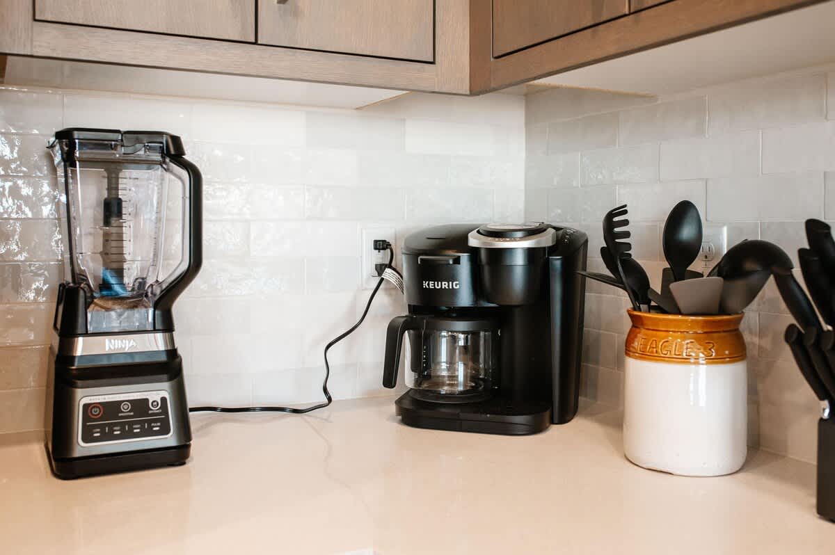 Kitchen stocked with blender and everything you need to enjoy