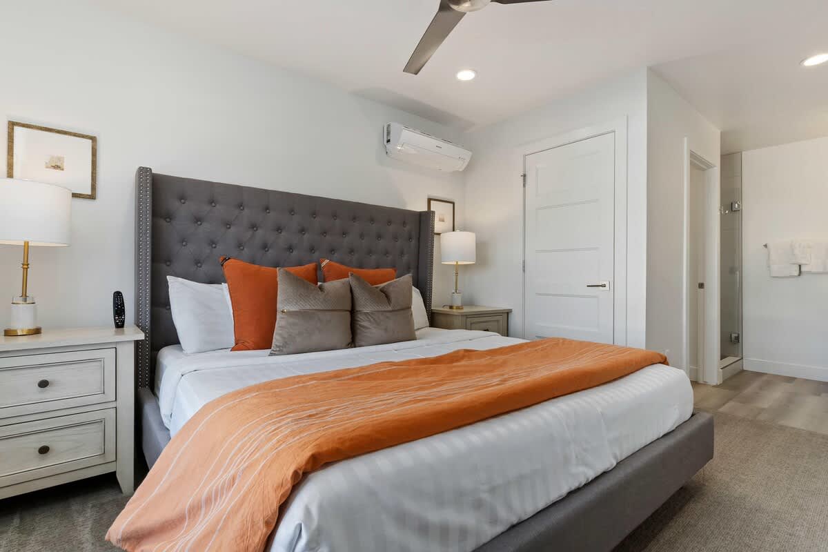 Bedroom with king bed